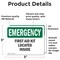 Signmission First Aid Kit Located Inside, 5 in W x Rectangle, Vinyl Decal OS-2PACK-EM-D-35-L-10375 - alternate 6